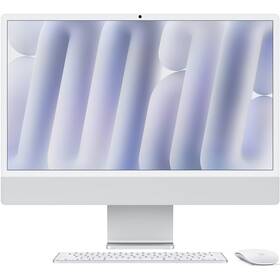 Počítač All In One Apple 24" CTO M4 10× CPU 10× GPU, 24 GB, 256 GB - stříbrný CZ 
