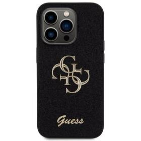 Kryt na mobil Guess Fixed Glitter 4G Metal Logo na Apple iPhone 15 Pro (GUHCP15LHG4SGK) černý