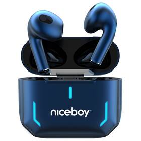 Sluchátka Niceboy HIVE SpacePods (hive-space-pods) modrá - rozbaleno - 24 měsíců záruka