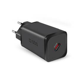 Nabíječka do sítě SBS Mini USB-C, GaN, 65 W, PD černá barva
