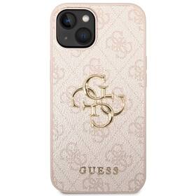 Kryt na mobil Guess 4G Metal Logo na Apple iPhone 15 Plus (GUHCP15M4GMGPI) růžový