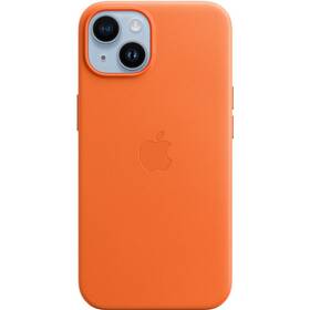 Kryt na mobil Apple Leather Case s MagSafe pro iPhone 14 - oranžový (MPP83ZM/A)