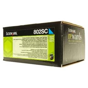 Toner Lexmark 80C2SC0, 2000 stran, pro CX310dn, CX310n, CX410de, CX410 (80C2SC0) azurový