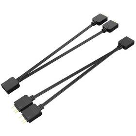 Rozbočovač AKASA aRGB LED Splitter Cable (2-pack) černá barva
