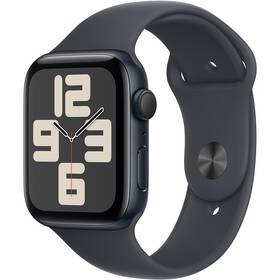 Apple Watch SE 2024 GPS 44mm pouzdro z temně inkoustového hliníku - temně inkoustový sportovní řemínek - S/M