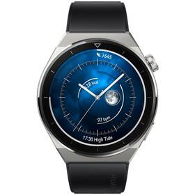 Chytré hodinky Huawei Watch GT 3 Pro 46 mm - Light Titanium Case + Black Fluoroelastomer Strap (55028468)