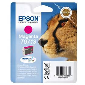 Inkoustová náplň Epson T0713, 270 stran (C13T07134012) purpurová