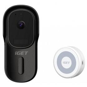 Videozvonek iGET HOME Doorbell DS1 + Chime CHS1 (DS1 Black + CHS1 White) černý