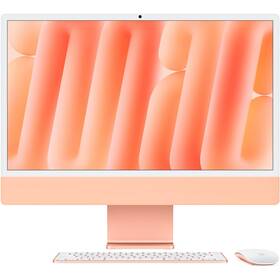 Počítač All In One Apple 24" CTO Sklo s nanotexturou M4 10× CPU 10× GPU, 24 GB, 1 TB - oranžový CZ 
