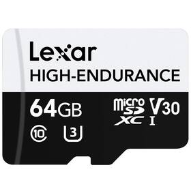 Paměťová karta Lexar High-Endurance microSDXC 64GB UHS-I, (100R/35W) C10 A1 V30 U3 (LMSHGED064G-BCNNG)