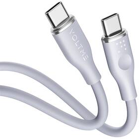 Kabel Voltme Powerlink Moss Series USB-C/USB-C, CTC 3A/60W 1m šedá barva
