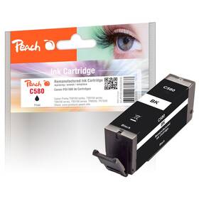 Inkoustová náplň Peach Canon PGI-580, 11ml (320440) černá