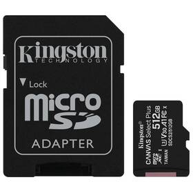 Kingston Canvas Select Plus MicroSDXC 512GB UHS-I U1 (100R/85W) + adapter