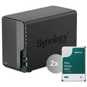 Datové uložiště (NAS) Synology DiskStation DS224+ včetně 2ks HDD 4TB (DS224+2X4T) černé