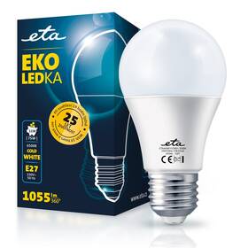 Žárovka LED ETA EKO LEDka klasik 11W, E27, studená bílá (ETAA60W11CW01) - rozbaleno - 24 měsíců záruka
