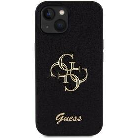 Kryt na mobil Guess Fixed Glitter 4G Metal Logo na Apple iPhone 15 (GUHCP15SHG4SGK) černý
