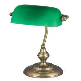 Stolní lampička Rabalux Bank 4038 (4038) zelená/bronzová