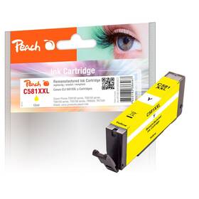 Inkoustová náplň Peach Canon CLI-581XXL, 12 ml (320672) žlutá