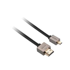 Kabel GoGEN HDMI / HDMI micro, 1,5m, v1.4, pozlacený, High speed, s ethernetem (GOGMICHDMI150MM01) černý - rozbaleno - 24 měsíců záruka