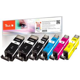 Inkoustová náplň Peach Canon CLI-526, MultiPack Plus, 2x19, 4x9 ml - CMYK (319179)