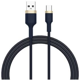 Kabel GoGEN USB-A / USB-C, 1m, opletený (USBAC100MM07) modrý - rozbaleno - 24 měsíců záruka