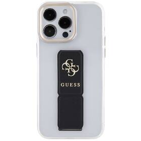 Kryt na mobil Guess Grip Stand 4G Metal Logo na Apple iPhone 15 Pro Max černá barva
