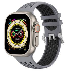 Řemínek CubeNest Silicone Sport na Apple Watch 42/44/45/Ultra 49 mm (B01R2L01) šedý