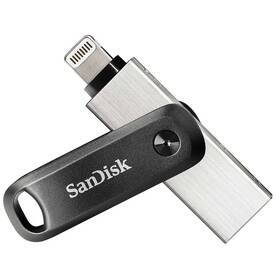 USB Flash SanDisk iXpand Drive Go 256GB, USB 3.0/Lightning (SDIX60N-256G-GN6NE) černý/stříbrný
