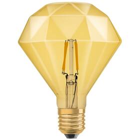 Žárovka LED Osram Vintage 1906 Edison 40 Filament Diamond 4W 824 Gold E27, teplá bílá (4058075091955)