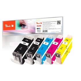 Inkoustová náplň Peach Canon PGI-5/CLI-8, MultiPack, 1x26 ml, 4x13 ml - CMYK (314990)