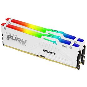 Paměťový modul DIMM Kingston FURY Beast White RGB EXPO DDR5 32GB (2x16GB) 6400MHz CL32 (KF564C32BWEAK2-32)
