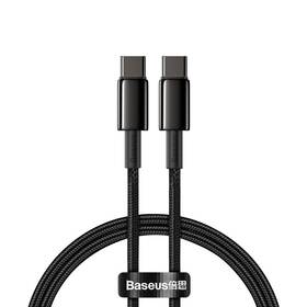 Kabel Baseus Tungsten Gold USB-C/USB-C, 100W, 1m (CATWJ-01) černý