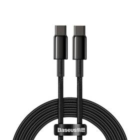 Kabel Baseus Tungsten Gold USB-C/USB-C, 100W, 2m (CATWJ-A01) černý