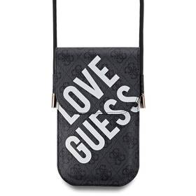 Taštička přes rameno Guess PU 4G Big Love Logo černá barva
