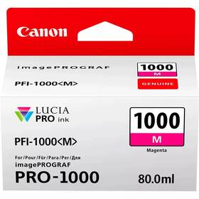 Inkoustová náplň Canon PFI-1000 M, 80 ml (0548C001) purpurová