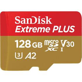 Paměťová karta SanDisk 128GB UHS-I U3 (200R/90W) + adaptér 
