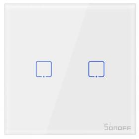 Vypínač Sonoff wireless 433MHz smart wall switch T2EU2C-RF (2-channel) 
