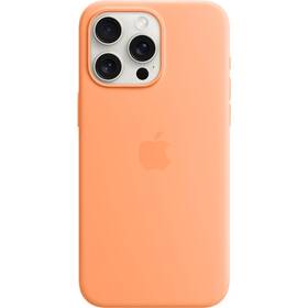 Kryt na mobil Apple Silicone Case s MagSafe pro iPhone 15 Pro Max - sorbetově oranžový (MT1W3ZM/A)