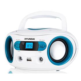 Radiopřijímač s CD Hyundai TRC 533 AU3WBL bílý/modrý - rozbaleno - 24 měsíců záruka