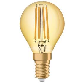 Žárovka LED Osram Vintage 1906 Classic P 35 Filament 4W 824 Gold E14, teplá bílá 
