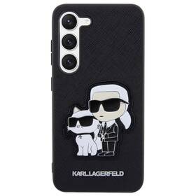 Kryt na mobil Karl Lagerfeld Saffiano Karl and Choupette NFT na Samsung Galaxy S23+ černá barva
