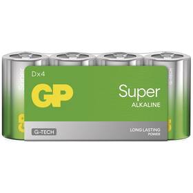 Baterie alkalická GP Super D (LR20), 4 ks (B01404)
