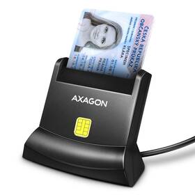 Čtečka eObčanek Axagon USB-A StandReader, 1,3m (CRE-SM4N) černá