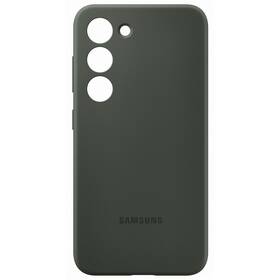 Kryt na mobil Samsung Silicone na Galaxy S23 zelená barva
