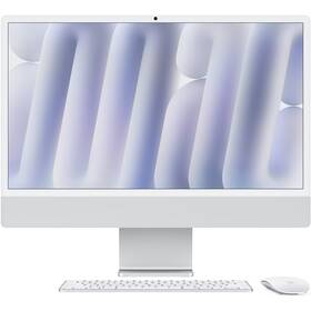 Počítač All In One Apple 24" CTO M4 8× CPU 8× GPU, 16 GB, 512 GB - stříbrný CZ 
