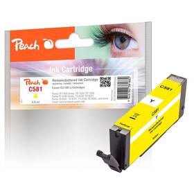 Inkoustová náplň Peach Canon CLI-518, 5,6 ml (320445) žlutá