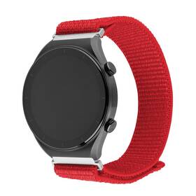 Řemínek FIXED Nylon Sporty Strap na Garmin Quick Release 22mm červená barva
