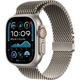 Chytré hodinky Apple GPS + Cellular 49mm pouzdro z přírodního titanu - milánský tah z přírodního titanu - M 
