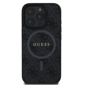 Kryt na mobil Guess 4G Colored Ring na Apple iPhone 16 Pro Max, MagSafe černá barva
