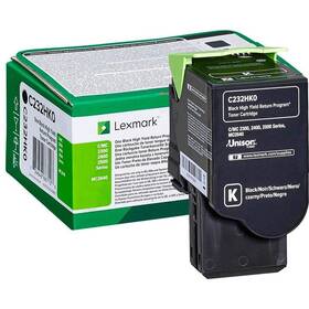 Toner Lexmark C232HK0, 3000 stran, pro C2325dw, C2425dw, C2535dw, MC2325adw, MC2425adw černá barva
